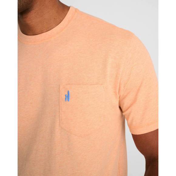 NEW JOHNNIE-O men heathered dale tee in clementine - Picture 2 of 3